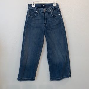 7 for all mankind wide leg blue jean Capri size 26